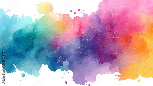 watercolor on white background