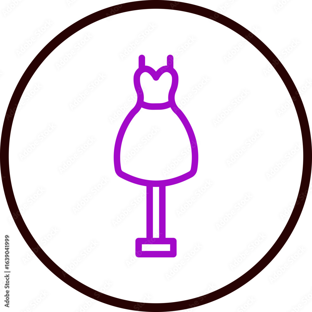 Dressing Store Vector Line Purple Circle Black Icon Design Dressing Store Vector Line Purple Circle Black Icon Design