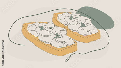 Mushroom toast recipe easy appetizer ideas gourmet food breakfast brunch lunch healthy eating vegetarian dish simple meal 100