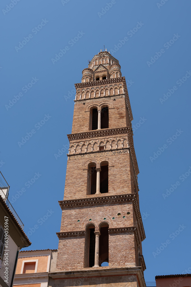Gaeta, Latina, Lazio. Cathedral Church. The Bell Tower. View. Gaeta, Latina, Lazio. Cathedral Church. The Bell Tower. View.
