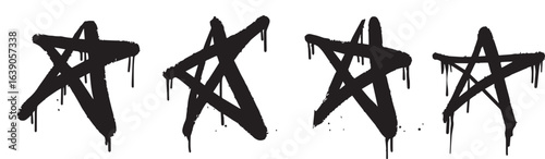 Spray painted graffiti Star sign in. Star drip symbol. isolated on white background stock illustration