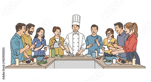 Diverse Audience Illustration Attending Conference, Seminar, or Presentation for Business, Education, or Corporate Communication Purposes. Ideal for Event Promotion Materials.