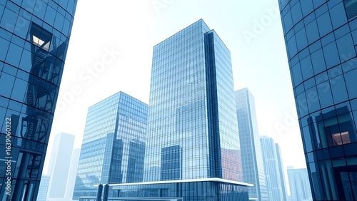 Wallpaper Mural Tall and modern glass skyscraper reflecting the sky, symbolizing urban architecture, business success, and corporate growth Torontodigital.ca