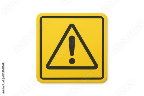 Free Download Warning triangle sign in yellow and black, highlighting exclamation point symbol signaling potential hazard against transparent backdrop - GFXLoad
