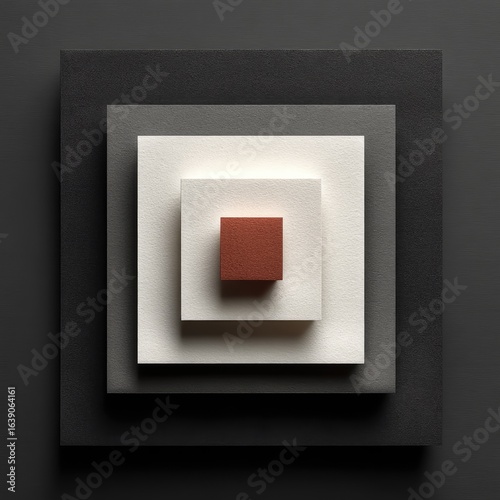 Stacked Squares Minimalist Composition