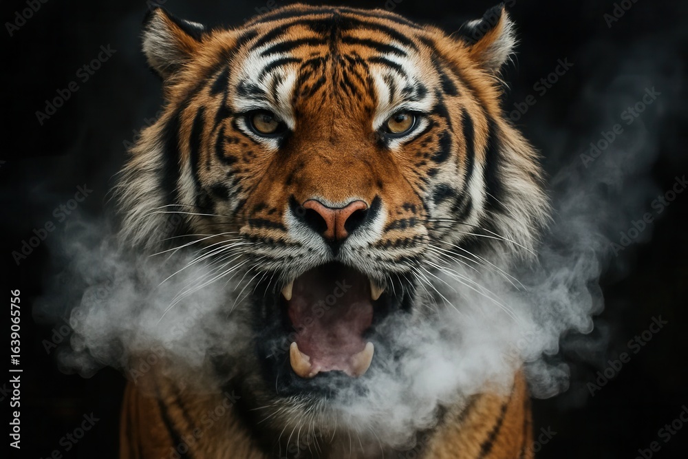 Fototapeta premium A Tiger in Silhouette