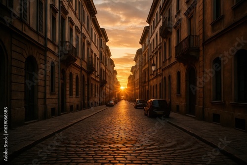 Fototapeta Naklejka Na Ścianę i Meble -  A Cobblestone Odyssey Through Time