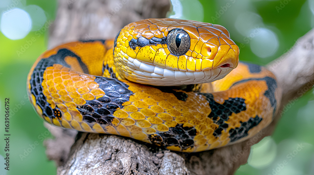 Obraz premium snake on a white background