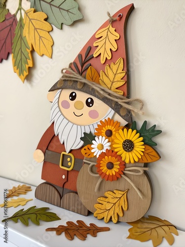 autumn gnome, cardboard craft