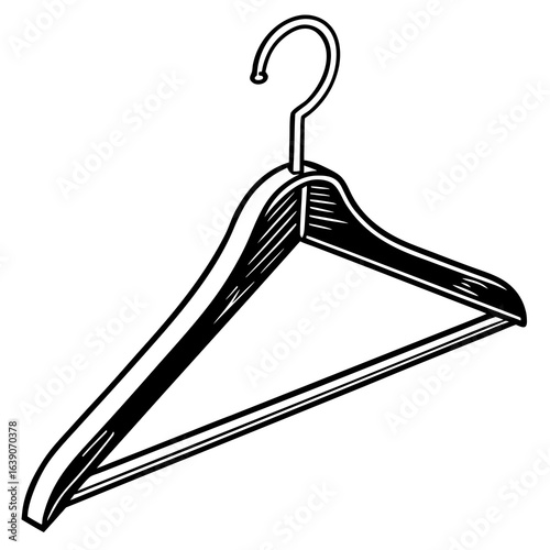 clothes hanger isolated on white