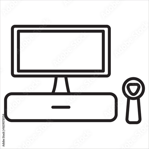 Cashier machine icon outine vector