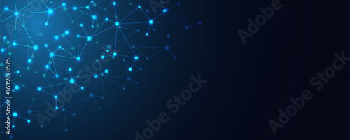 Molecular structure and genetic engineering, molecules DNA, neural network, scientific research. Abstract background for innovation technology, science, healthcare, and medicine