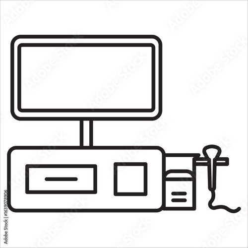 Cashier machine icon outine vector