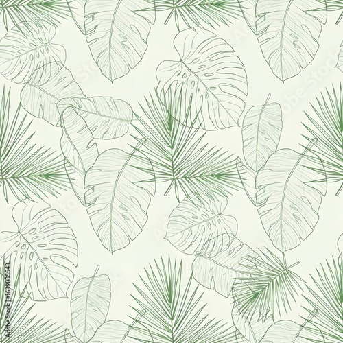 seamless pattern with leaves