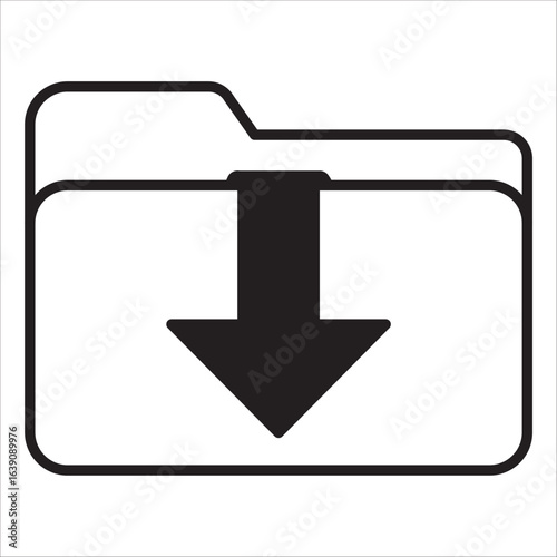 Download icon outline vector