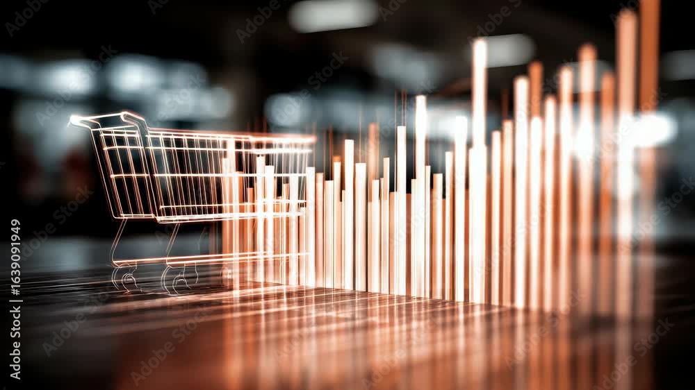 Digital Shopping Cart Analysis E Commerce Growth Visualized Through Bar Graphs and Market Trends in Data Visualization and Financial Statistics Digital Shopping Cart Analysis E Commerce Growth Visualized Through Bar Graphs and Market Trends in Data Visualization and Financial Statistics