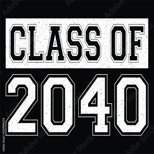 Class of 2040 Senior Graduation Year Vintage Back To School