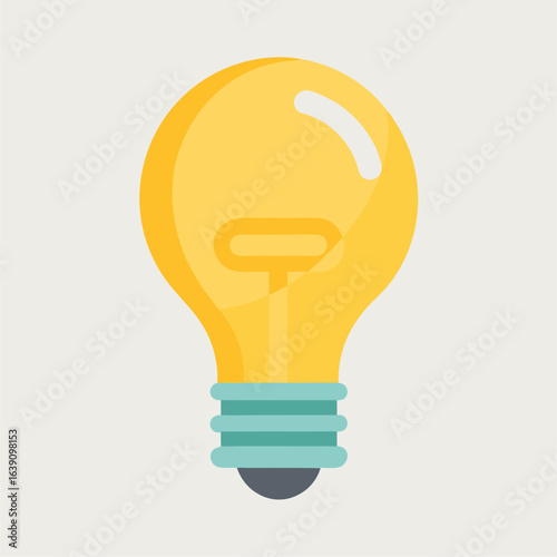 minimalist light bulb vector