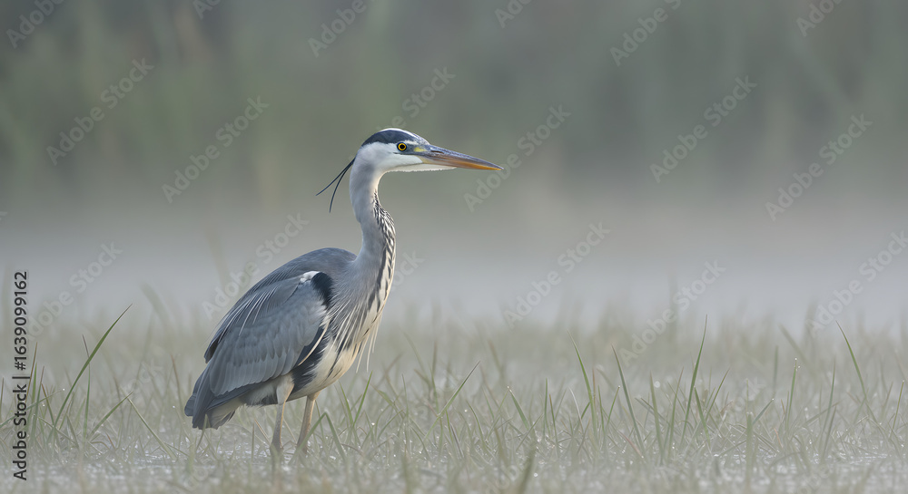 Detailed View of Heron Feathers and Beak Detailed View of Heron Feathers and Beak
