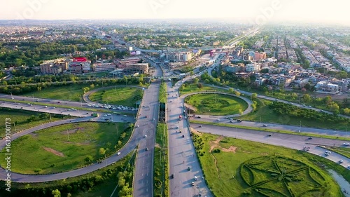 Beautiful Islamabad Aerial Landscape . Aerial view 