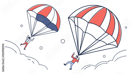 Skydiving parachute jump adventure extreme sport recreation outdoor activity thrill seeking adrenaline 10000 feet