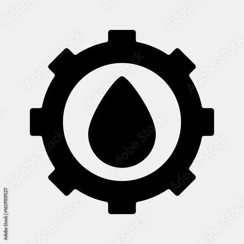 Icon oil development. Oil Industry elements. Icon in glyph style.