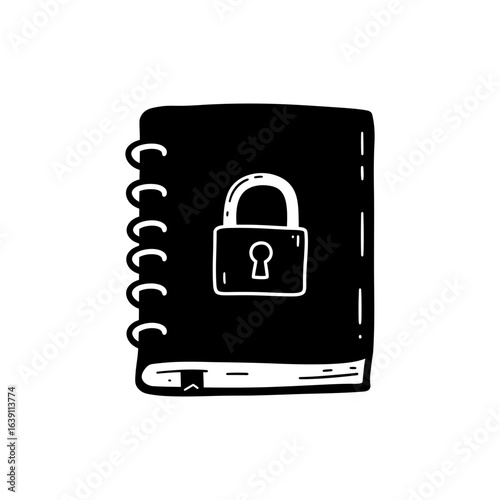 Locked Notebook Symbolizing Emotional Privacy and Personal Secrets