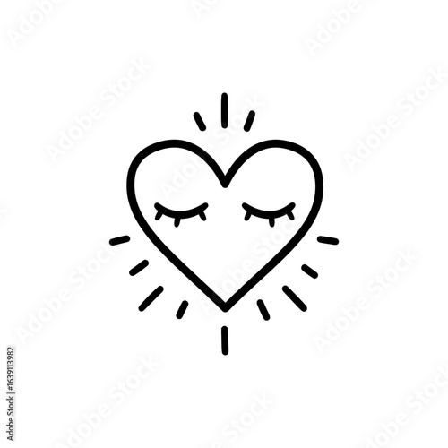 Eyes Closed and Heart Open Representing Inner Truth and Emotional Openness