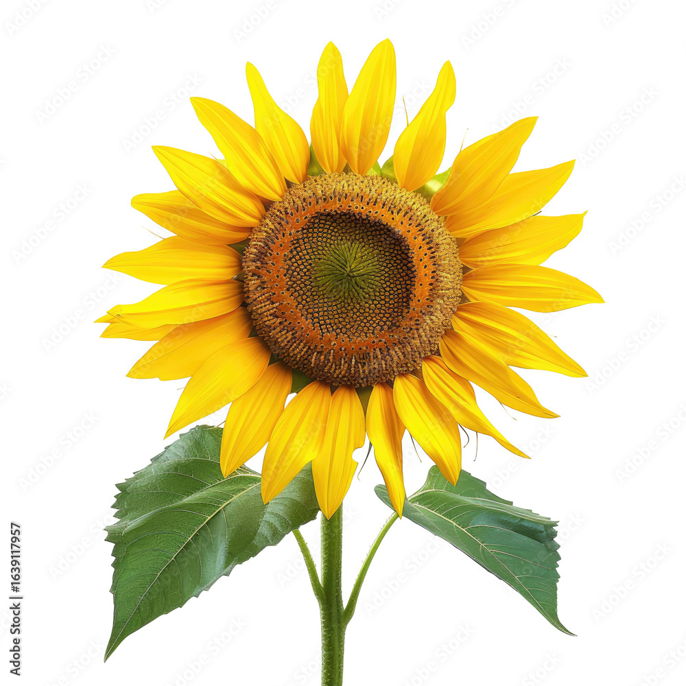 Obraz premium Blooming sunflower, field background, summer, nature, floral design