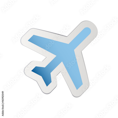 Stylized gradient airplane graphic for aviation and journey themes