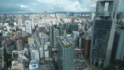 大阪梅田 駅前第3ビル最上階から見る都市風景 (タイムラプス)