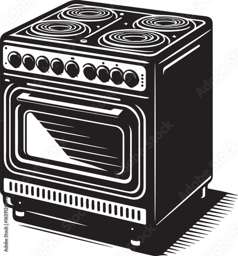 gas stove isolated on white background