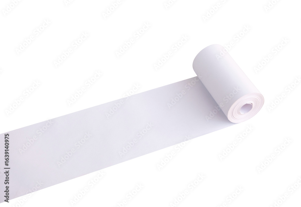 Obraz premium roll of white paper on white background isolated