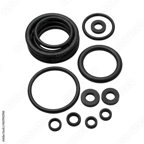 Assortment of Rubber O-Rings: Sizes, Shapes & Materials