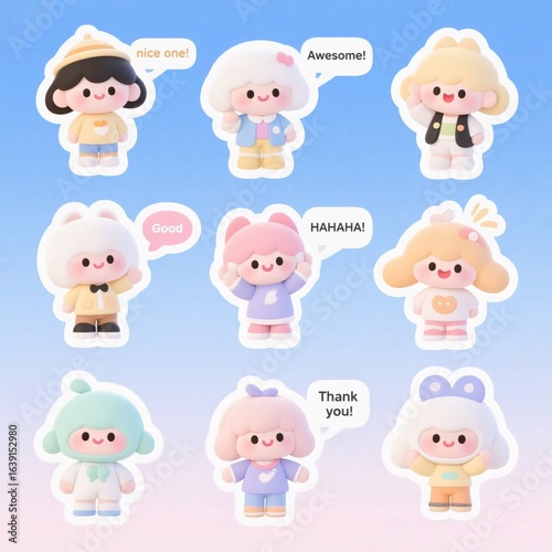 cute and adorable kawaii stickers