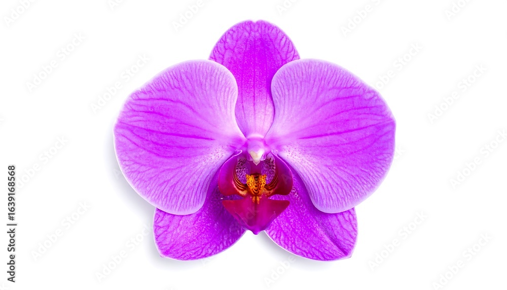 Fototapeta premium Close-up of a vibrant purple orchid blossom.