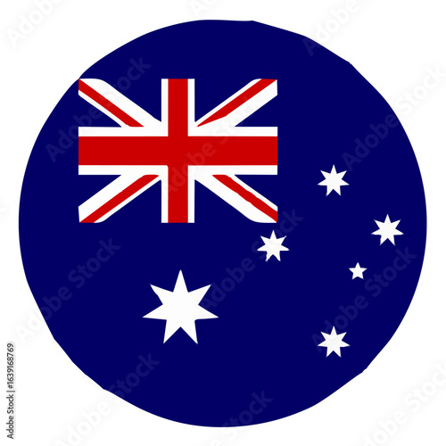 Australia round flag vector.eps