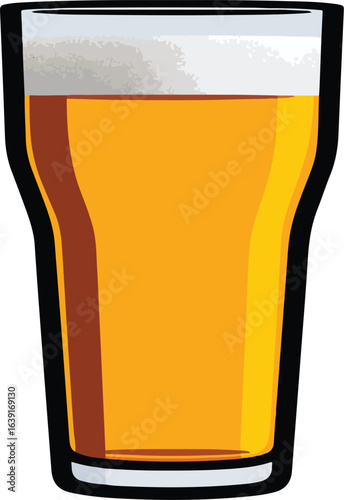 Beer glass illustration