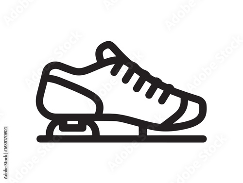 Sporty Cleats Icon in Crisp Clean Minimalist Vector Style