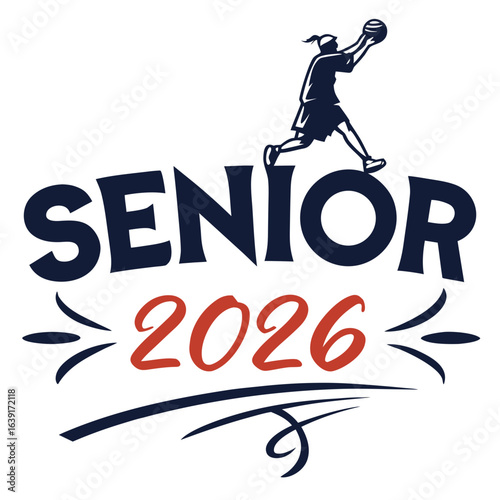 Senior 2026 basketball player graphic design