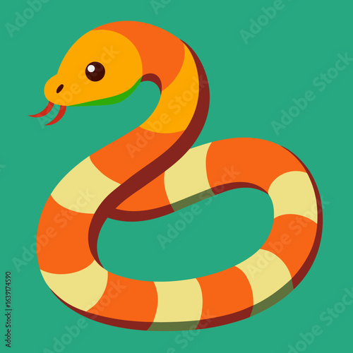 vector illustration of a cartoon snake