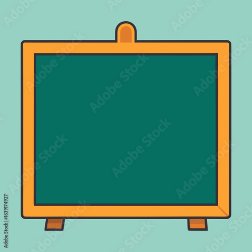 green chalkboard isolated on white