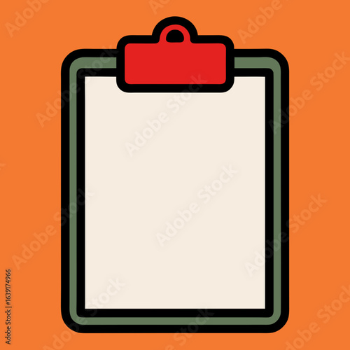 clipboard with paper