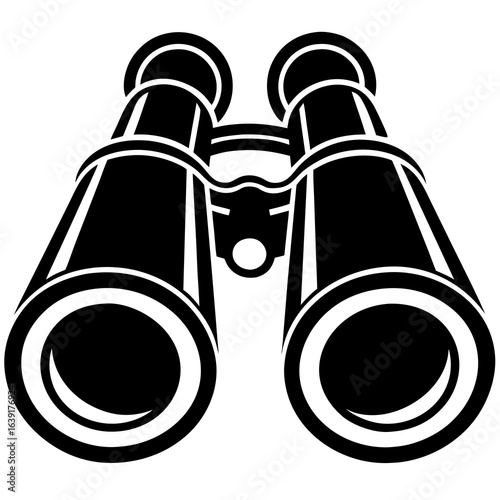 binoculars on a white background