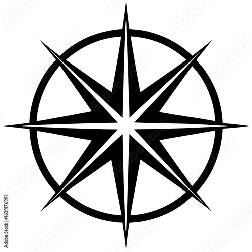 black compass rose