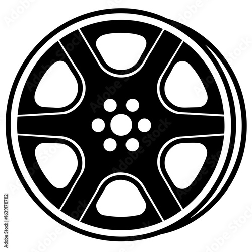 film reel icon on metal internet button