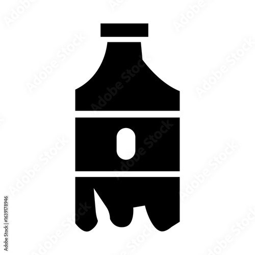illustration of a mineral bottle water glyph icon vector