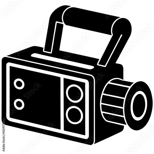 portable radio isolated on white