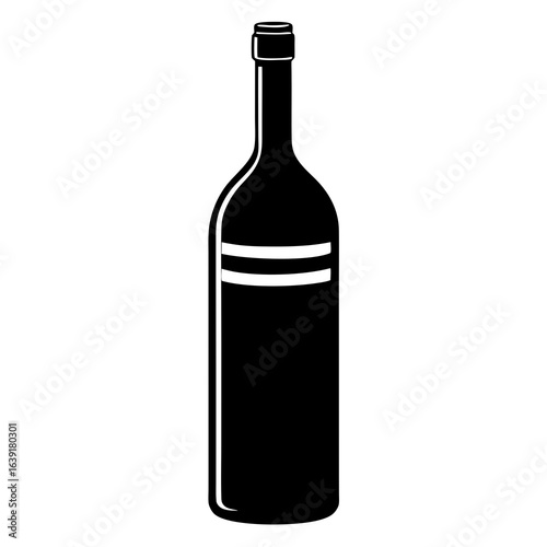 wine bottle vector illustration