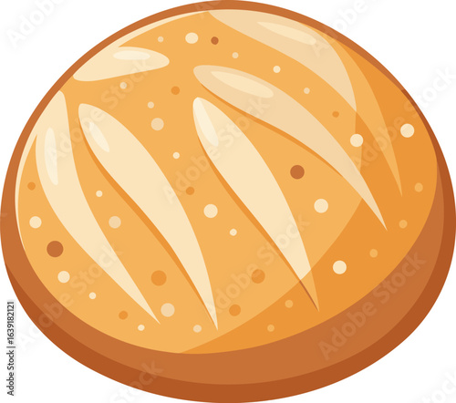 Artisan sourdough bread with flour dusting